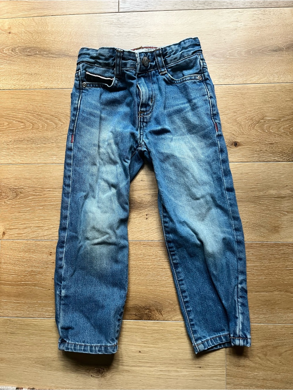 Mini Boden 4Y Boys' Blue Washed Denim Jeans
